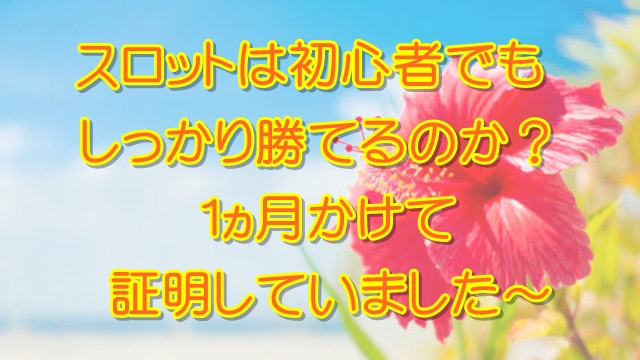 スロット初心者コンサル
